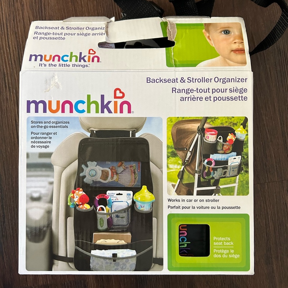 Munchkin back seat stroller organizer